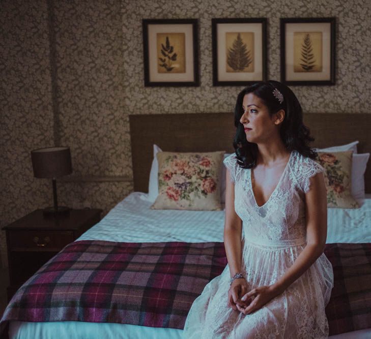 Intimate Garden Party Wedding at The Parsonage in The Cotswolds. Bride in Tatyana Merenyuk with Photography by Claudia Rose Carter.