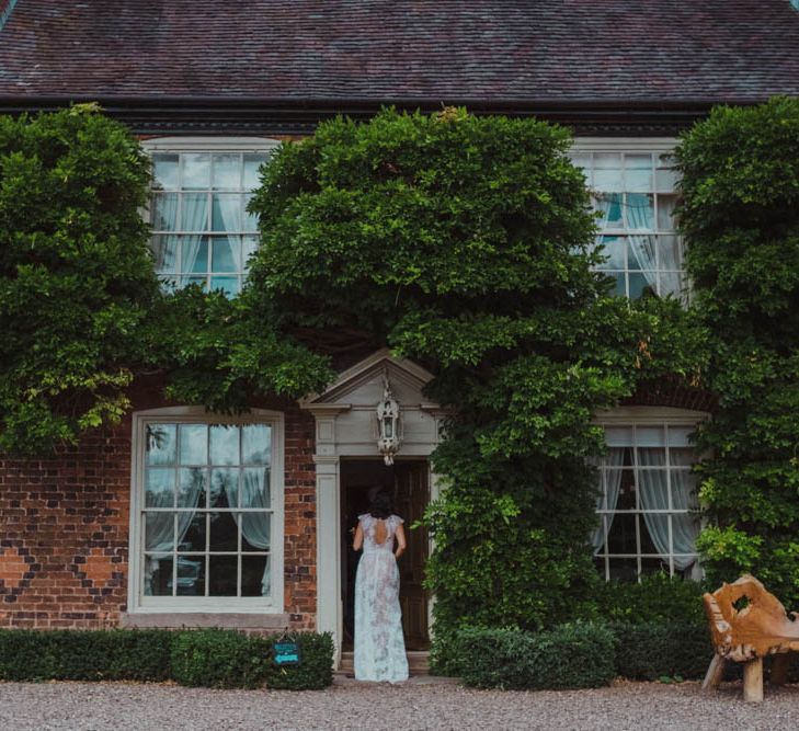 Intimate Garden Party Wedding at The Parsonage in The Cotswolds. Bride in Tatyana Merenyuk with Photography by Claudia Rose Carter.