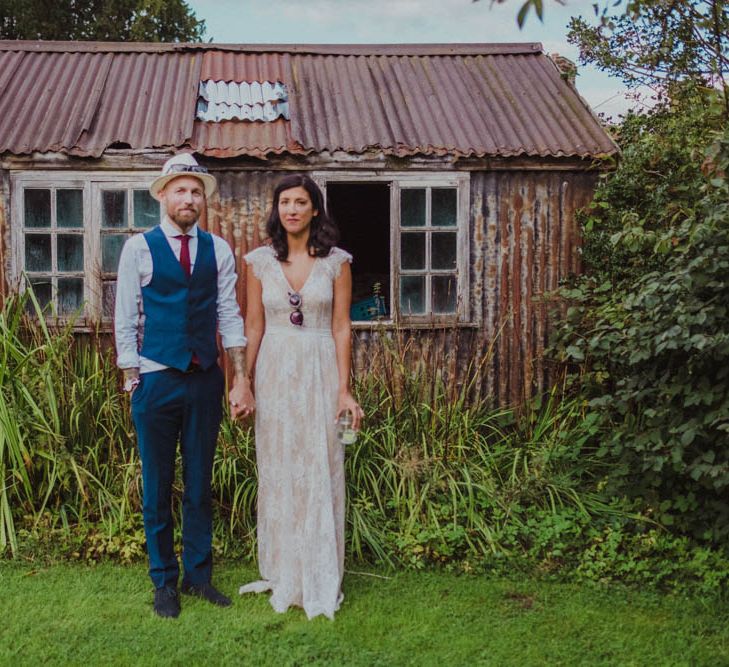 Intimate Garden Party Wedding at The Parsonage in The Cotswolds. Bride in Tatyana Merenyuk with Photography by Claudia Rose Carter.