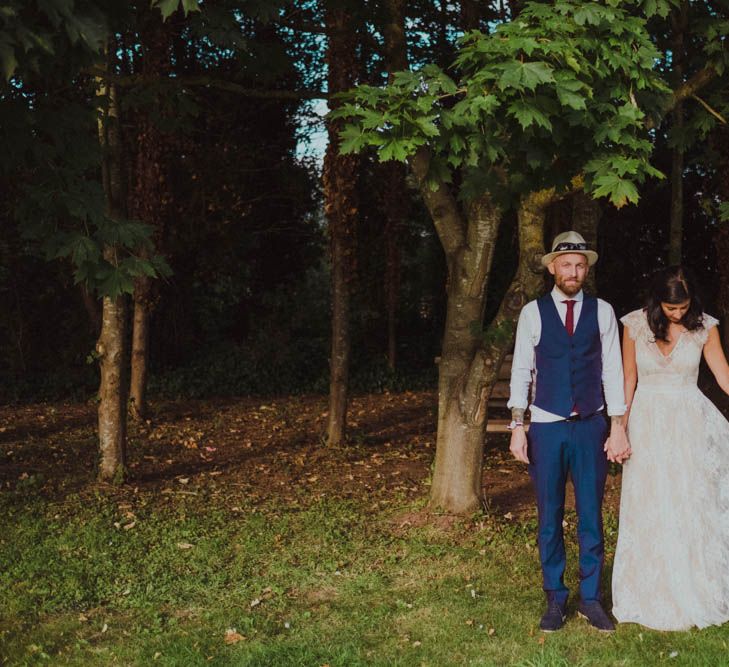 Intimate Garden Party Wedding at The Parsonage in The Cotswolds. Bride in Tatyana Merenyuk with Photography by Claudia Rose Carter.