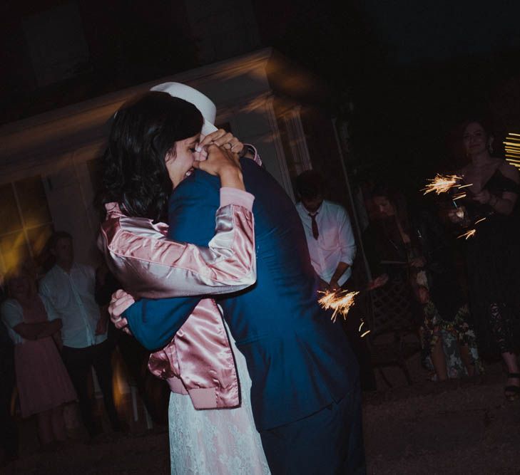 Intimate Garden Party Wedding at The Parsonage in The Cotswolds. Bride in Tatyana Merenyuk with Photography by Claudia Rose Carter.