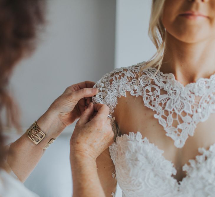 The Dress | Bespoke from Village Bride | Owen House Wedding Barn | Cheshire | Image by Livi Edwards