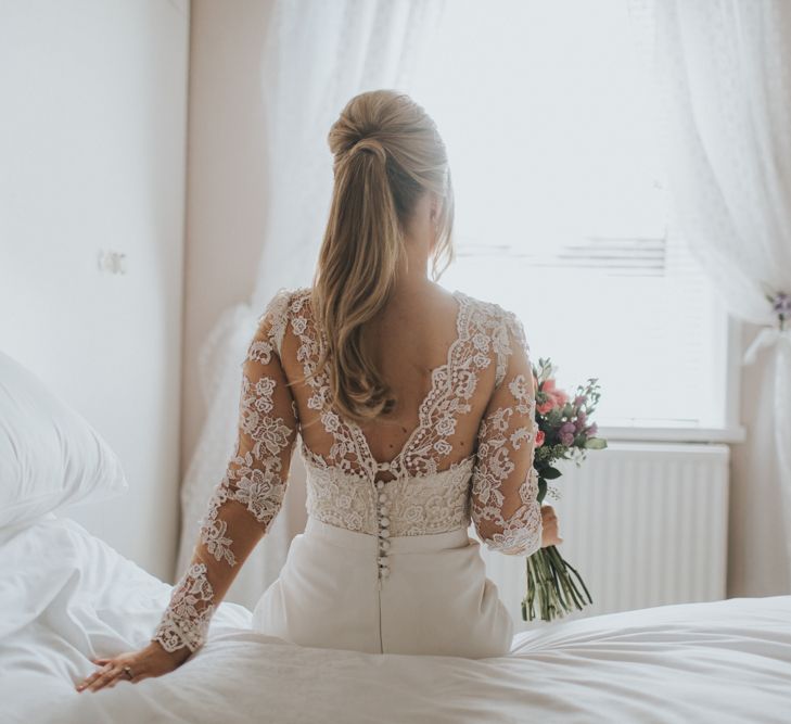 The Dress | Bespoke from Village Bride | Owen House Wedding Barn | Cheshire | Image by Livi Edwards