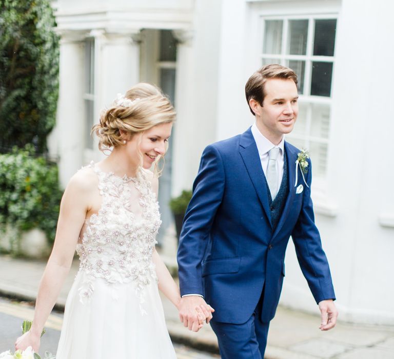 Elegant Blush Wedding at Burgh House | Ruth Milliam Bridal Couture Gown | Bridesmaids in Needle & Thread & Oasis Separates | Cecelina Photography