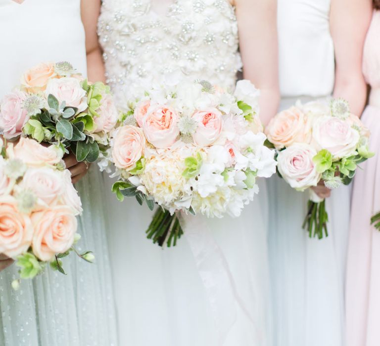 Elegant Blush Wedding at Burgh House | Ruth Milliam Bridal Couture Gown | Bridesmaids in Needle & Thread & Oasis Separates | Cecelina Photography