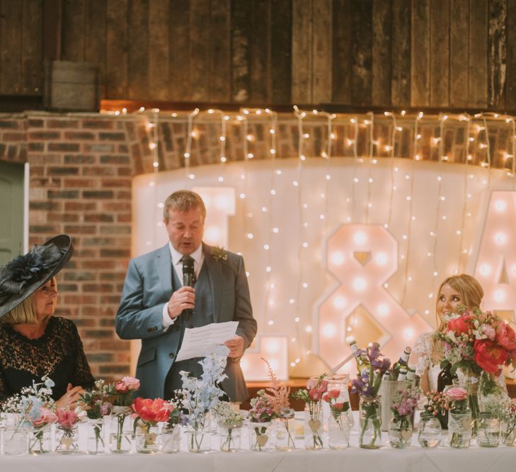 Speeches | Owen House Wedding Barn | Cheshire | Bespoke Bridalwear | Image by Livi Edwards