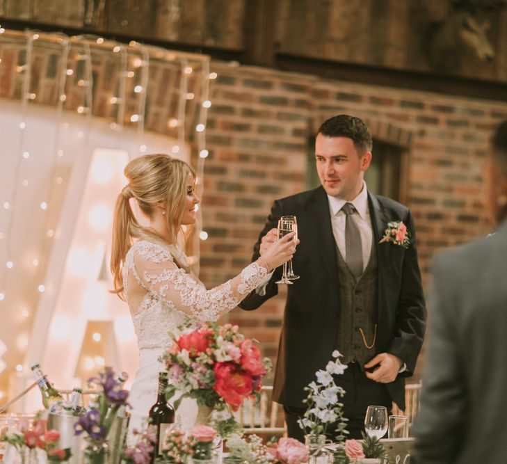 Speeches | Owen House Wedding Barn | Cheshire | Bespoke Bridalwear | Image by Livi Edwards