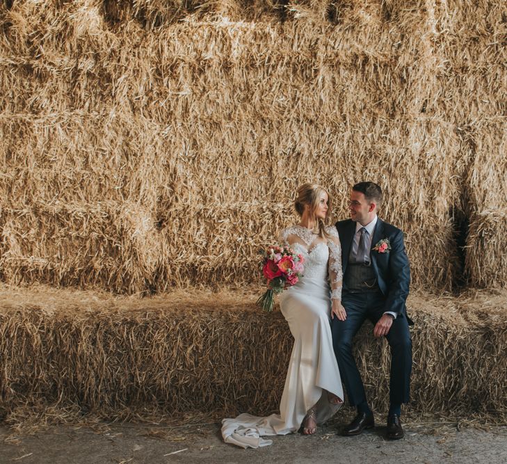 Couple Shots | Owen House Wedding Barn | Cheshire | Bespoke Bridalwear | Image by Livi Edwards