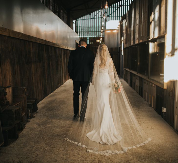 Couple Shots | Owen House Wedding Barn | Cheshire | Bespoke Bridalwear | Image by Livi Edwards