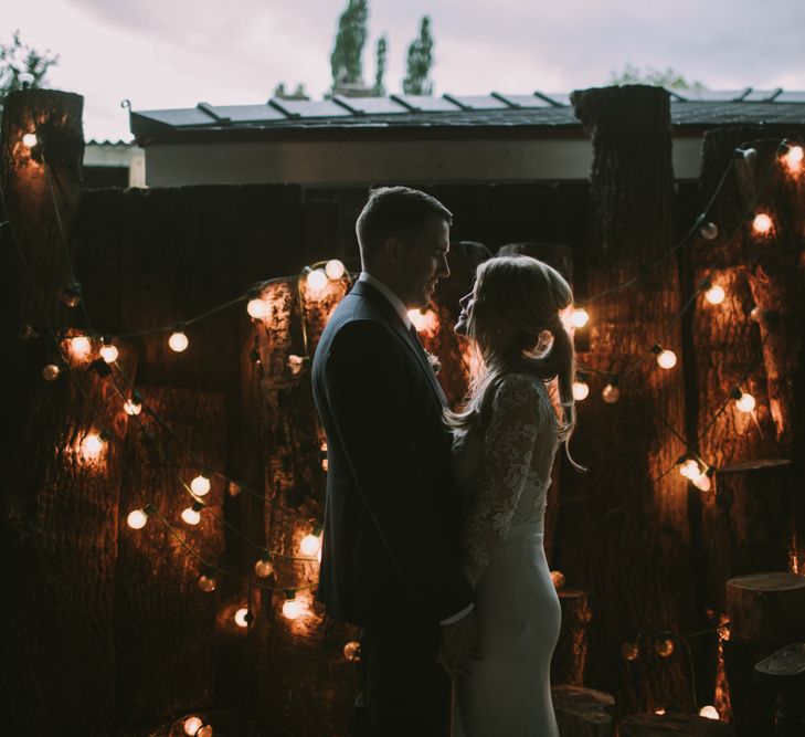 Fairy Lights | Owen House Wedding Barn | Cheshire | Bespoke Bridalwear | Image by Livi Edwards