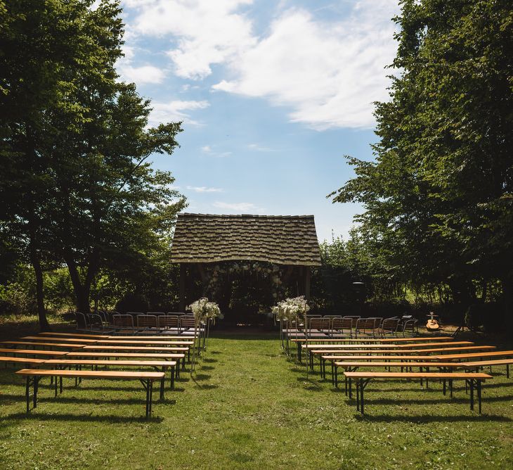 Outdoor Ceremony at Cripps Barn in Gloucestershire