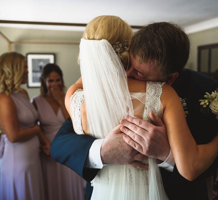 Bride in Flora 'Madlen' Wedding Dress from Blackburn Bridal Boutique