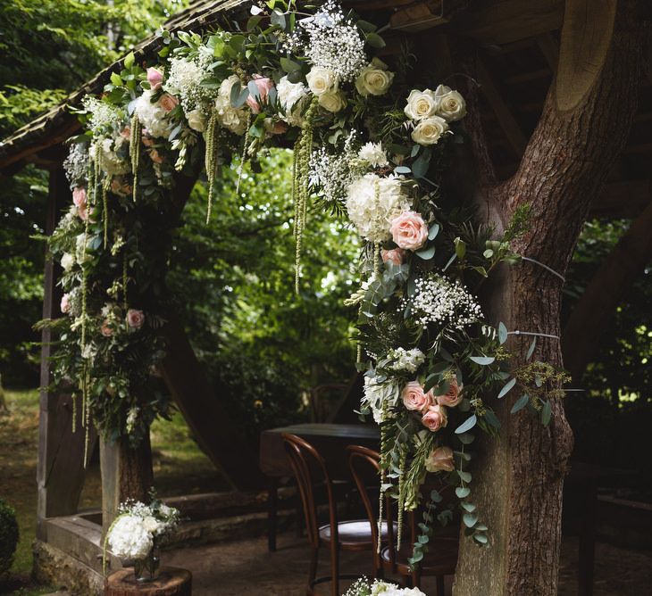 Outdoor Ceremony Floral Arch Altar