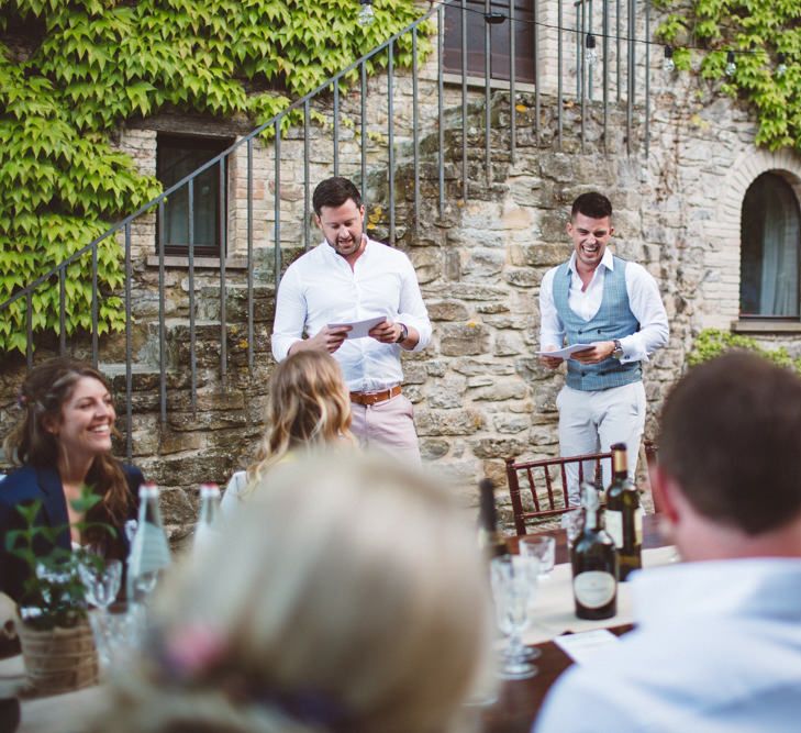 Wedding Speeches | Outdoor Wedding at Borgo Bastia Creti in Italy | Paolo Ceritano Photography