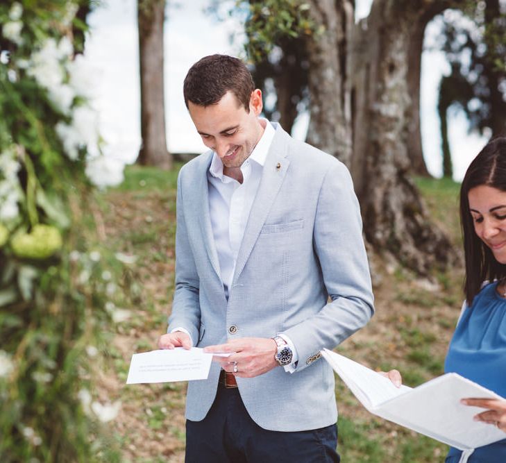 Wedding Reading | Outdoor Wedding at Borgo Bastia Creti in Italy | Paolo Ceritano Photography