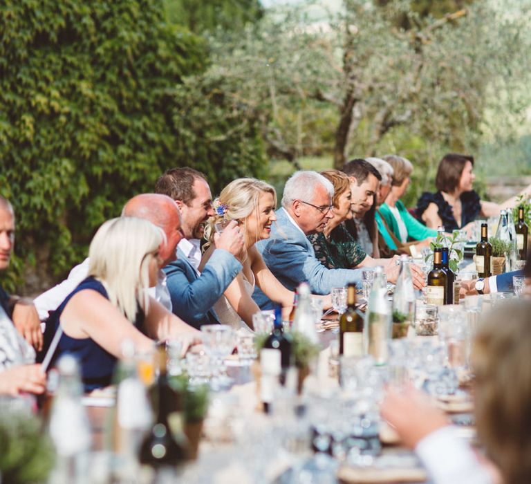 Reception Tablescape | Outdoor Wedding at Borgo Bastia Creti in Italy | Paolo Ceritano Photography