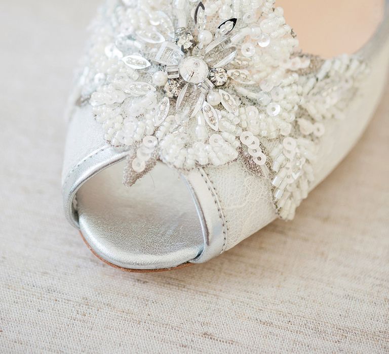 Rachel Simpson Charlotte Shoes | Romantic Pastel Wedding at Prested Hall, Essex | Kathryn Hopkins Photography | Sugar Lens Productions