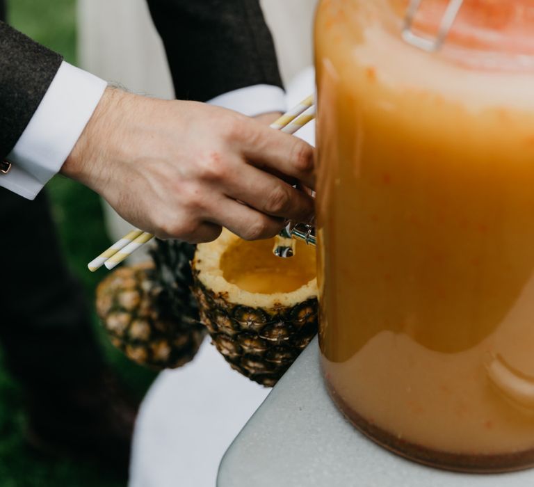 Wedding Cocktails In Pineapples