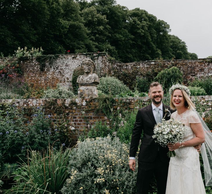 Outdoor Wedding Ceremony At Hatch House With A Botanical Theme Bride In David's Bridal Gown & Images From Siobhan Amy Photography & Film