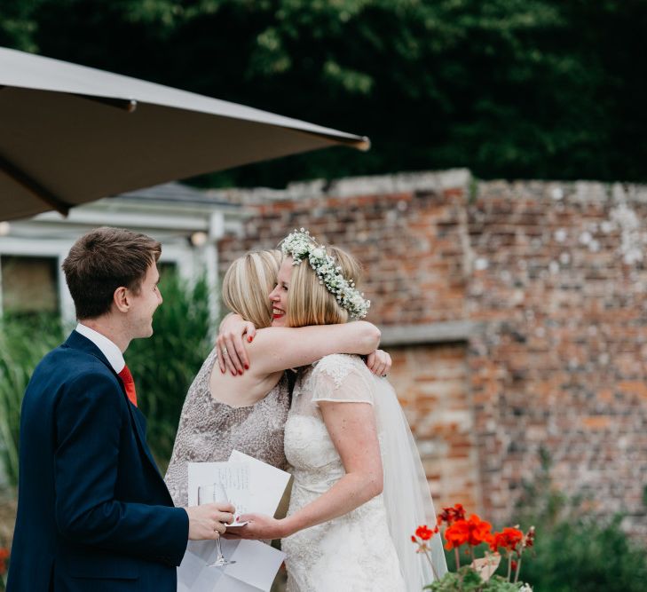 Outdoor Wedding Ceremony At Hatch House With A Botanical Theme Bride In David's Bridal Gown & Images From Siobhan Amy Photography & Film