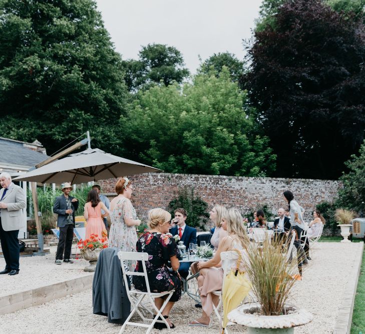 Outdoor Wedding Ceremony At Hatch House With A Botanical Theme Bride In David's Bridal Gown & Images From Siobhan Amy Photography & Film