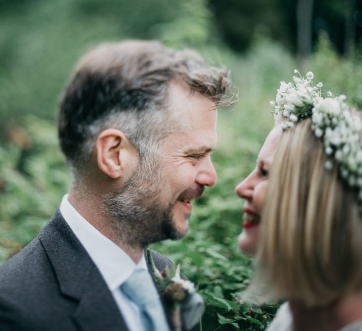 Outdoor Wedding Ceremony At Hatch House With A Botanical Theme Bride In David's Bridal Gown & Images From Siobhan Amy Photography & Film