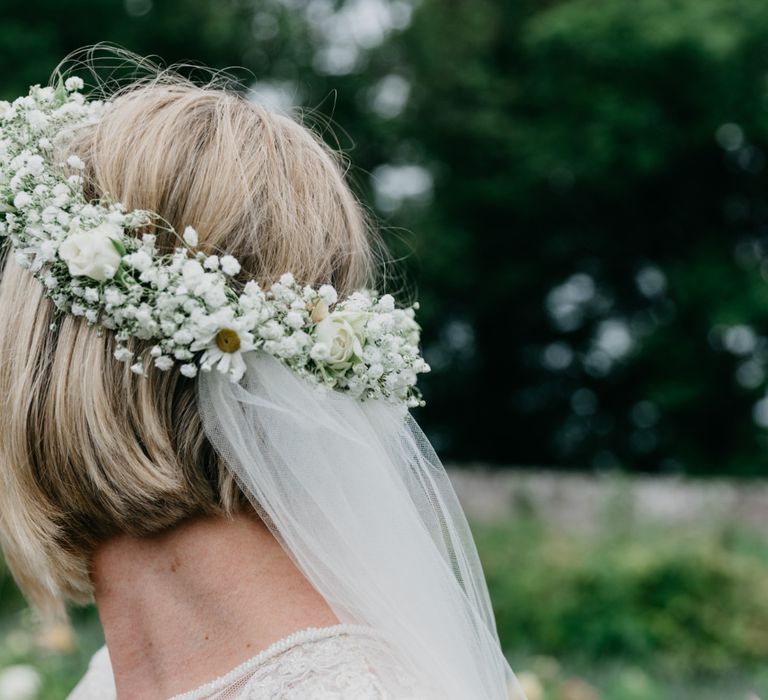 Outdoor Wedding Ceremony At Hatch House With A Botanical Theme Bride In David's Bridal Gown & Images From Siobhan Amy Photography & Film