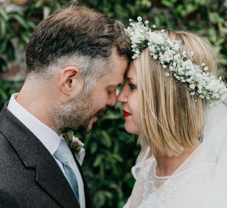 Outdoor Wedding Ceremony At Hatch House With A Botanical Theme Bride In David's Bridal Gown & Images From Siobhan Amy Photography & Film