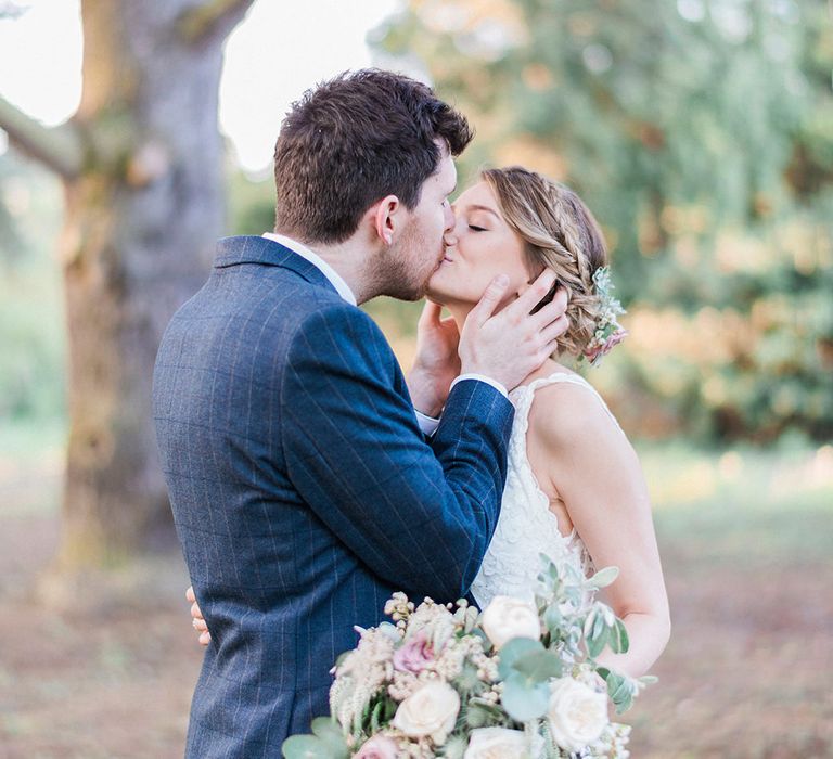 Bride in Sottero & Midgley Gown | Groom in Moss Bros Suit | Romantic Pastel Wedding at Prested Hall, Essex | Kathryn Hopkins Photography | Sugar Lens Productions