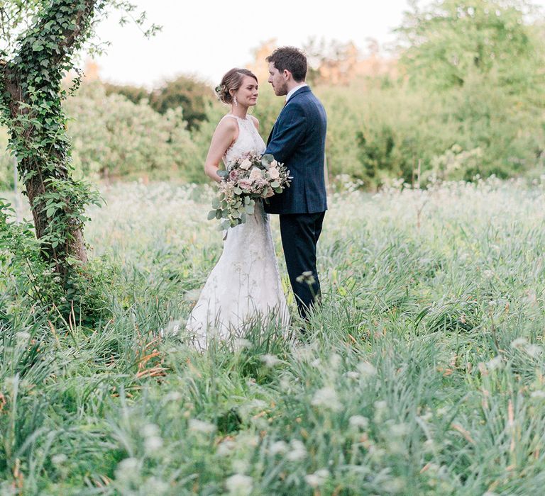 Bride in Sottero & Midgley Gown | Groom in Moss Bros Suit | Romantic Pastel Wedding at Prested Hall, Essex | Kathryn Hopkins Photography | Sugar Lens Productions