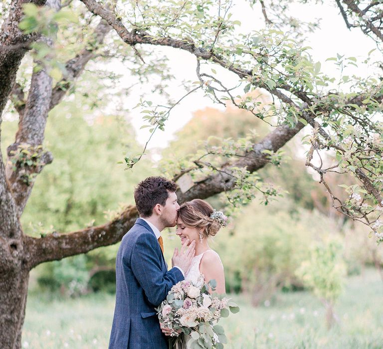 Bride in Sottero & Midgley Gown | Groom in Moss Bros Suit | Romantic Pastel Wedding at Prested Hall, Essex | Kathryn Hopkins Photography | Sugar Lens Productions