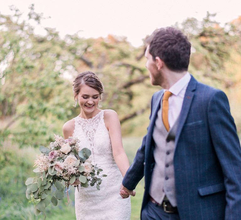 Bride in Sottero & Midgley Gown | Groom in Moss Bros Suit | Romantic Pastel Wedding at Prested Hall, Essex | Kathryn Hopkins Photography | Sugar Lens Productions