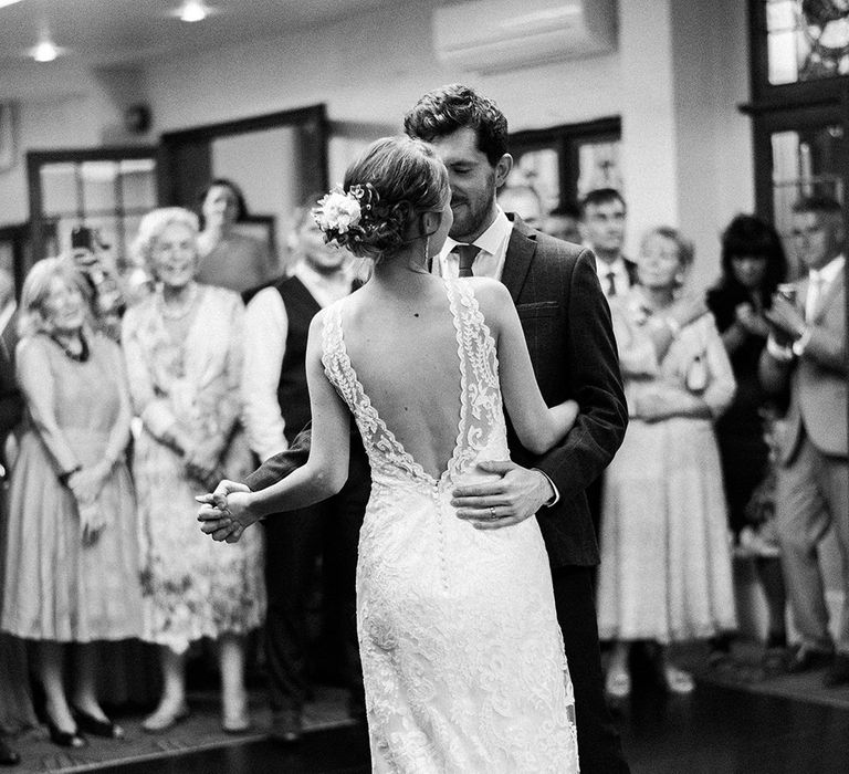 First Dance | Bride in Sottero & Midgley Gown | Groom in Moss Bros Suit | Romantic Pastel Wedding at Prested Hall, Essex | Kathryn Hopkins Photography | Sugar Lens Productions