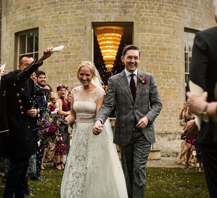 Babington House Wedding With Bride In Bespoke Yolancris Wedding Dress