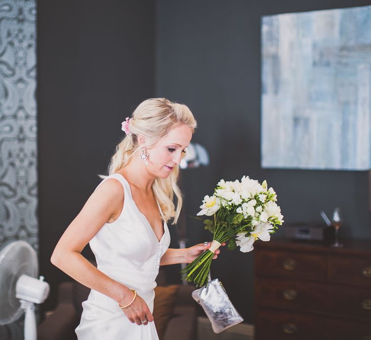 Bride in Charlie Brear Wedding Gown