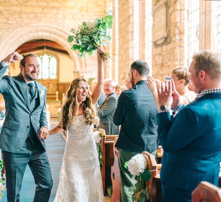 Church Wedding Ceremony | Bride in Yolan Cris Wedding Dress from Miss Bush Bridal | Matt Ethan Photography | In House Films