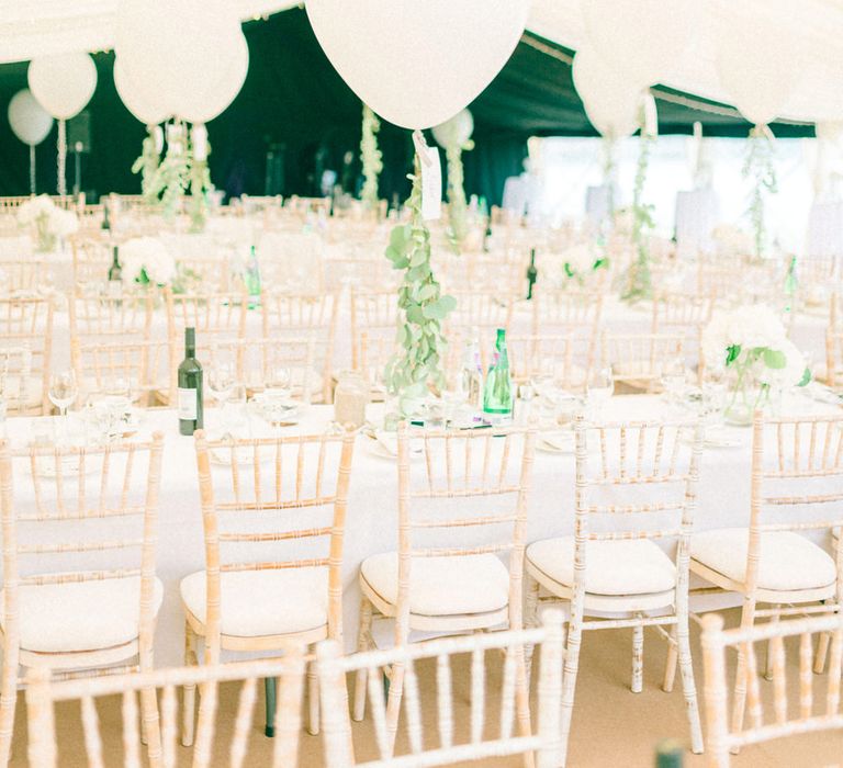 White on White Marquee with Eucalyptus | Matt Ethan Photography | In House Films