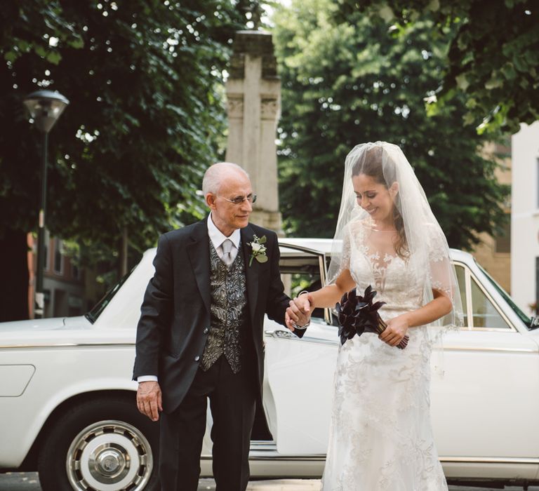 Bride Arriving At Church