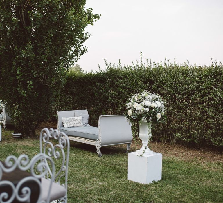 Outdoor Seating Area At Wedding