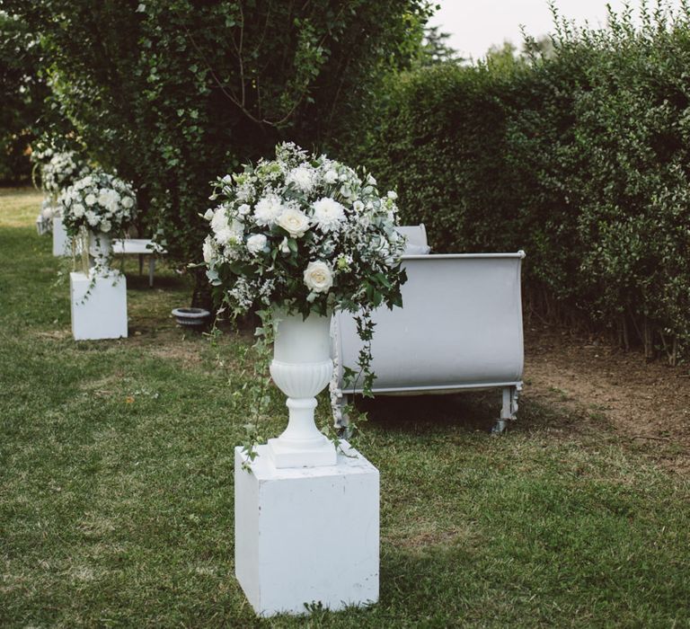 Outdoor Seating Area At Wedding