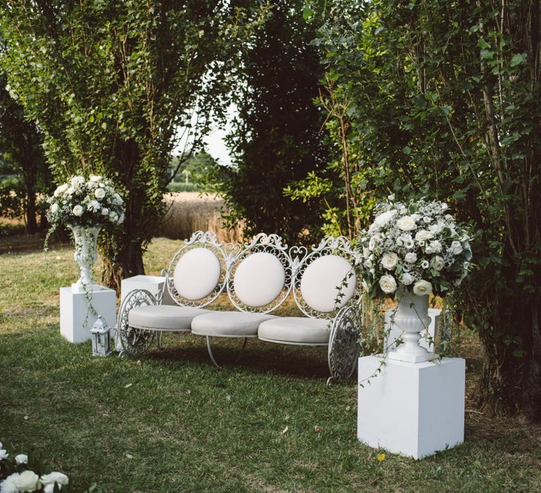 Outdoor Seating Area At Wedding