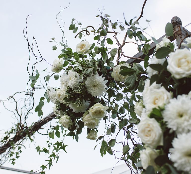 Outdoor Floral Display At Wedding