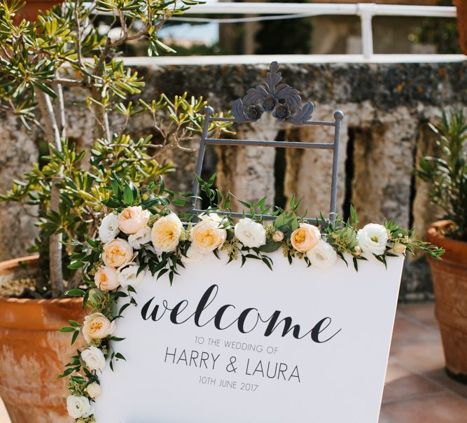 Floral Wedding Sign | Chris Barber Photography