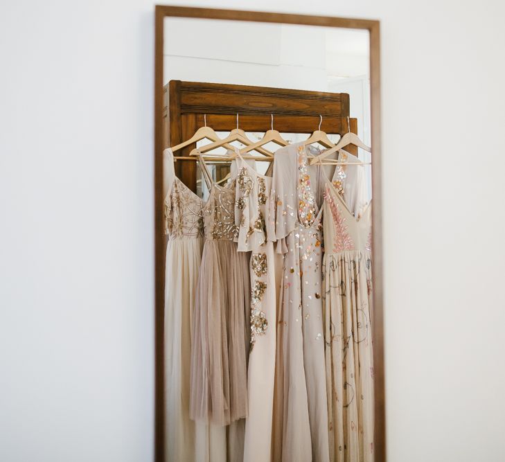 Blush Embellished Bridesmaid Dresses | Chris Barber Photography