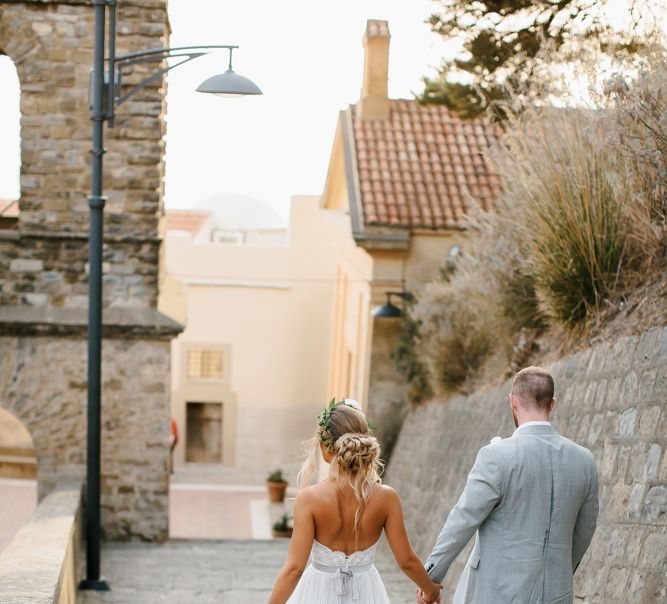 Bride in Watters Gown | Groom in Grey Reiss Suit | Chris Barber Photography