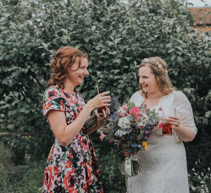 Bride & Bridesmaid in Floral Lindybob Dress