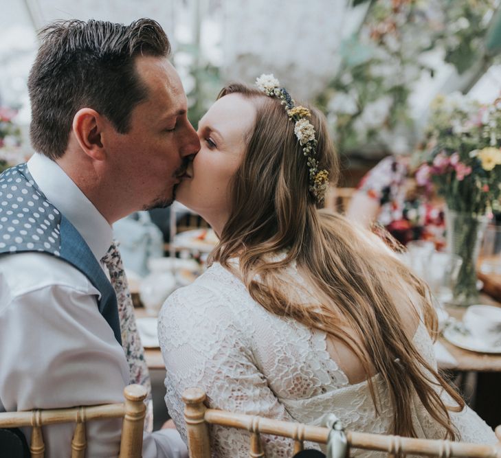 Bride & Groom in High Street Wedding Attire