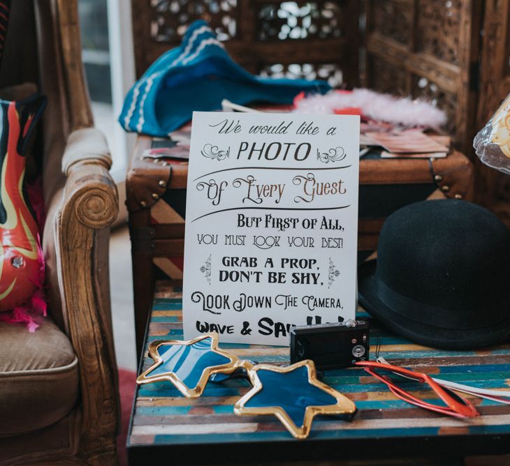 Photo Booth Props & Wedding Sign