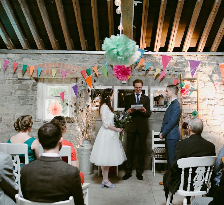 Rustic Barn Ceremony at Durhamstown Castle in Ireland