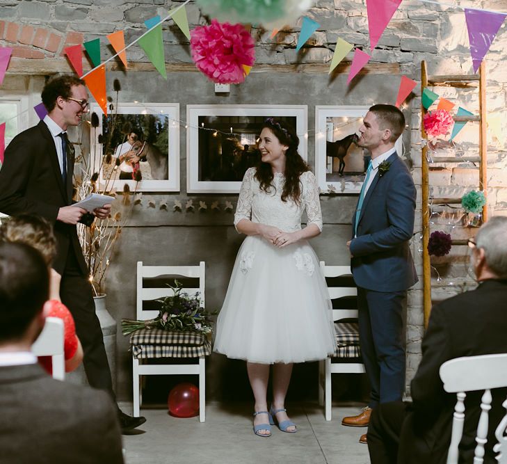 Rustic Barn Ceremony at Durhamstown Castle in Ireland